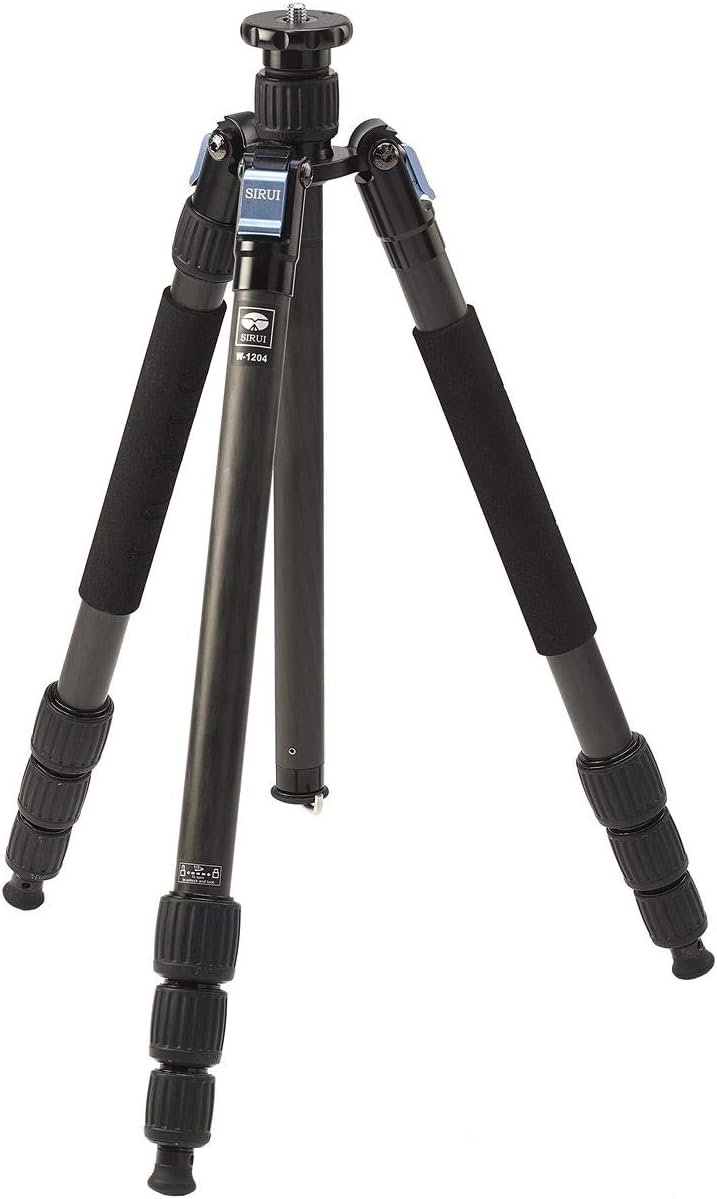 Sirui W-1204 4-Section Waterproof Carbon Fiber Tripod, 33.1lbs Capacity, 65" Maximum Height, Gray (6913) : Camera & Photo