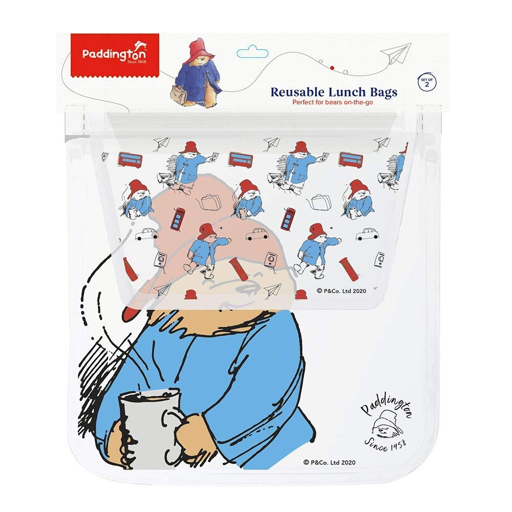 Paddington Bear Zip Bags Set 2 Lunch