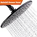 Hpbge Shower Head - High Pressure Fixed Mount Top Ceiling Rainfall Style for Bathroom (Matt Black)