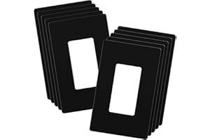 LIDER Matte Finish Decorator Switch Cover, Screwless Wall Plate, Mid-Size 1-Gang 4.88" x 3.11", Unbreakable Polycarbonate The