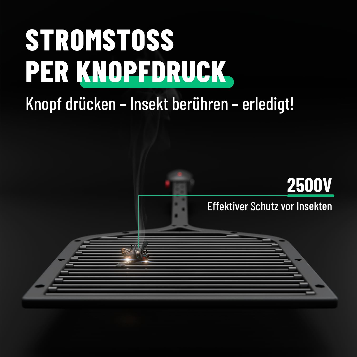greate elektrische Fliegenklatsche extra stark inkl. Batterien 2