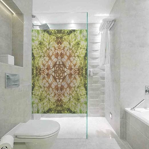 Adhesivo decorativo para ventana de privacidad sin pegamento, diseño