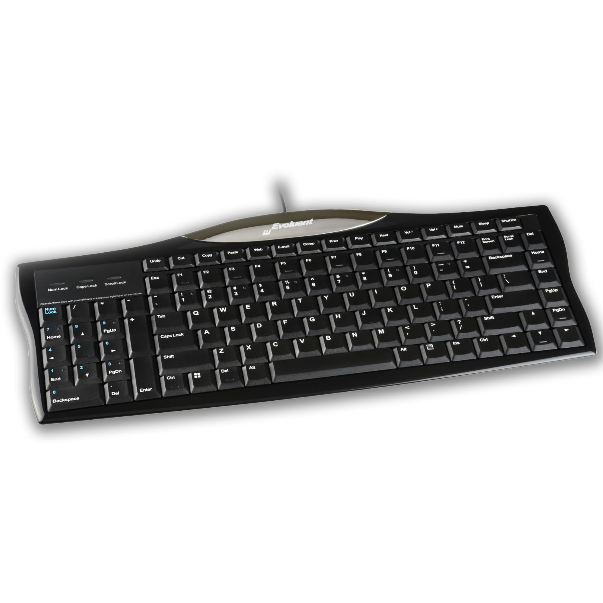 Evoluent R3K clavier USB QWERTY Anglais Noir