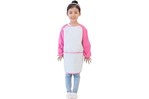 Plie Kids Waterproof Art Smock – Long Sleeve Apron for Painting, Baking, Sensory Play (Ages 1–10)