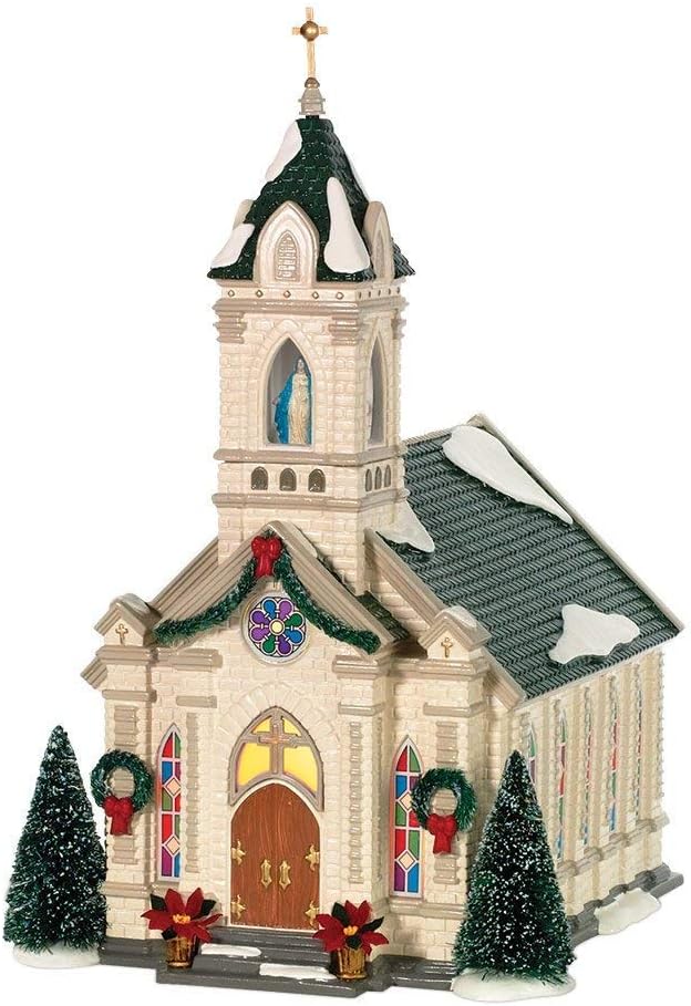 Department 56 Snow Village Our Lady of Grace Church Retired 805503