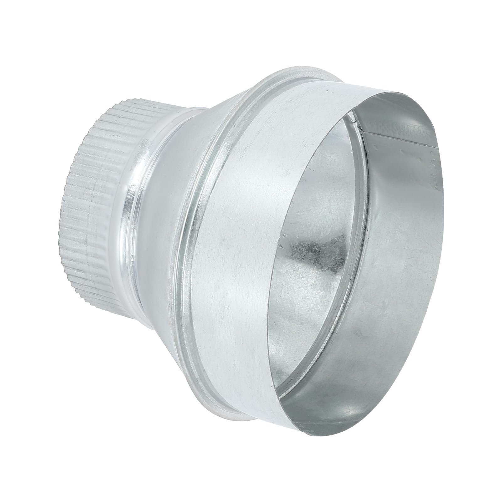 PATIKIL 6 Inch to 4 Inch Duct Reducer, Galvanized Steel Round Air Duct Reducer Crimped Pipe Increaser Adapter Connector Fitting Coupling for HVAC, Ventilation Systems