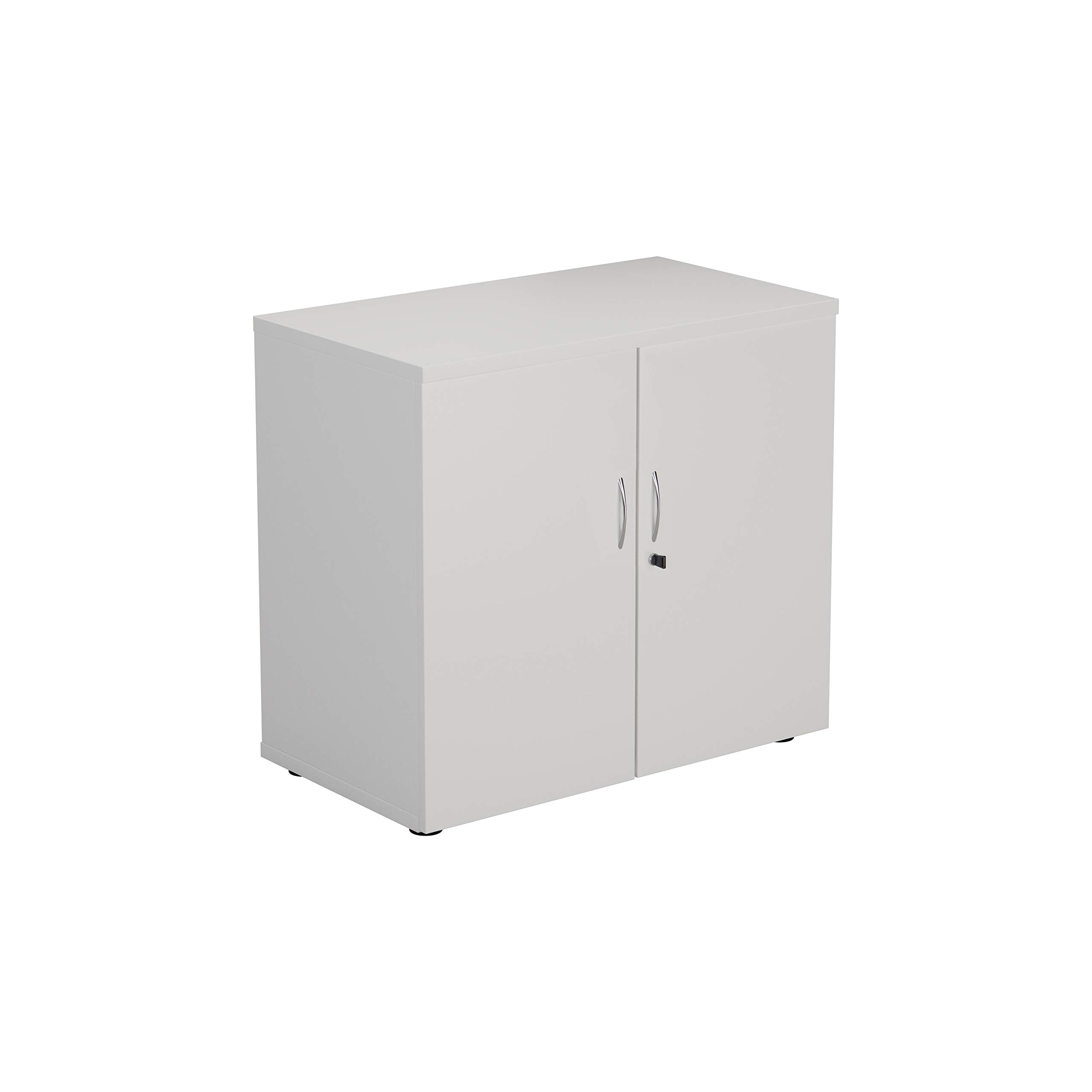 Office Hippo Desk High Cupboard, Lockable White, 80 x 45 x 73 cm