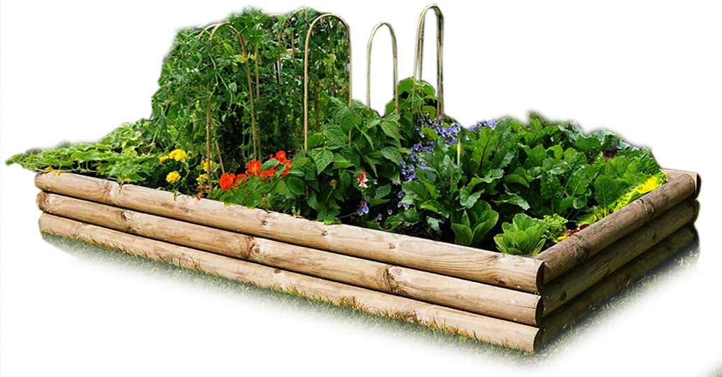 Verduras – Mesa de cultivo de madera para Bancal 240 x 120 cm de ...