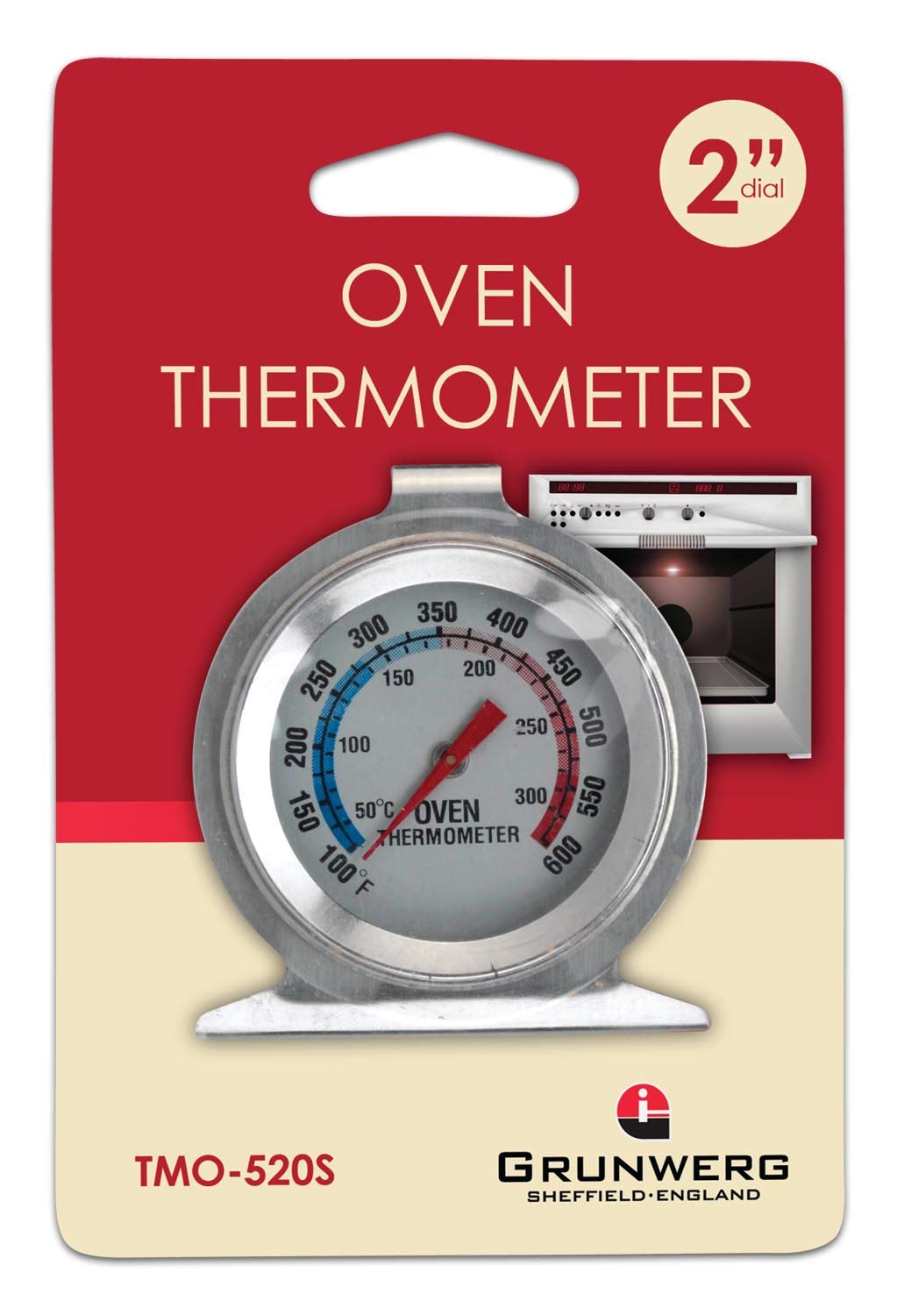 Grunwerg TMO-520S Thermometer, Stainless Steel, Silver