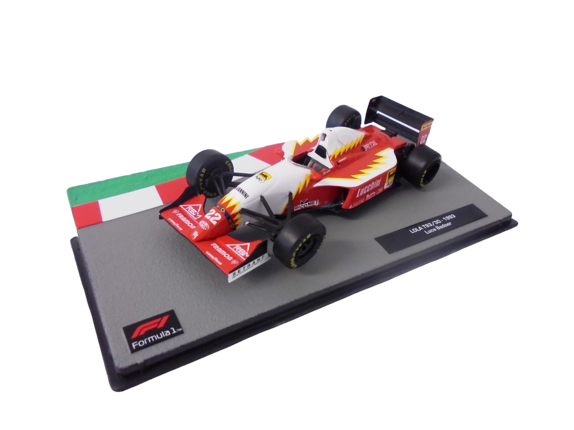 OPO 10 - Formula 1 1/43 miniature car compatible with LOLA T93/30 Luca Badoer 1993 - FD194