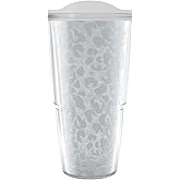 Tervis Leopard Collection Made in USA Double Walled Insulated Tumbler Travel Cup Keeps Drinks Cold & Hot, 24oz - Classic, Mist