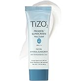 TiZO2 Facial Mineral Sunscreen and Primer, Non-tinted Broad Spectrum SPF 40 with Antioxidants, Sheer matte finish, Fragrance-Free, Oil-Free, Dermatologist-recommended, PA++++ 1.75 oz