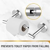 HITSLAM Chrome Wall Mount Double Post Pivoting Toilet Paper Holder SUS304 view 3
