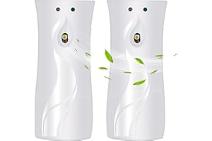 BINEDHEI (2-Pack) Automatic Fragrance Dispenser | Automatic Air Freshener Spray Dispenser | Wall Mounted or Standing Aerosol Sprayer for Hotel Office Living Room Bathroom Commercial Place (White)