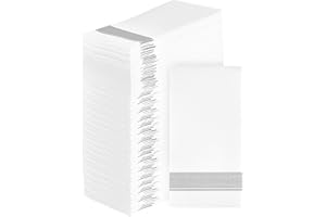 Party Bargains Disposable Linen-feel Paper Guest Towels - (100 Pack) Soft & Durable Decorative Cloth-like Bathroom Hand Napki