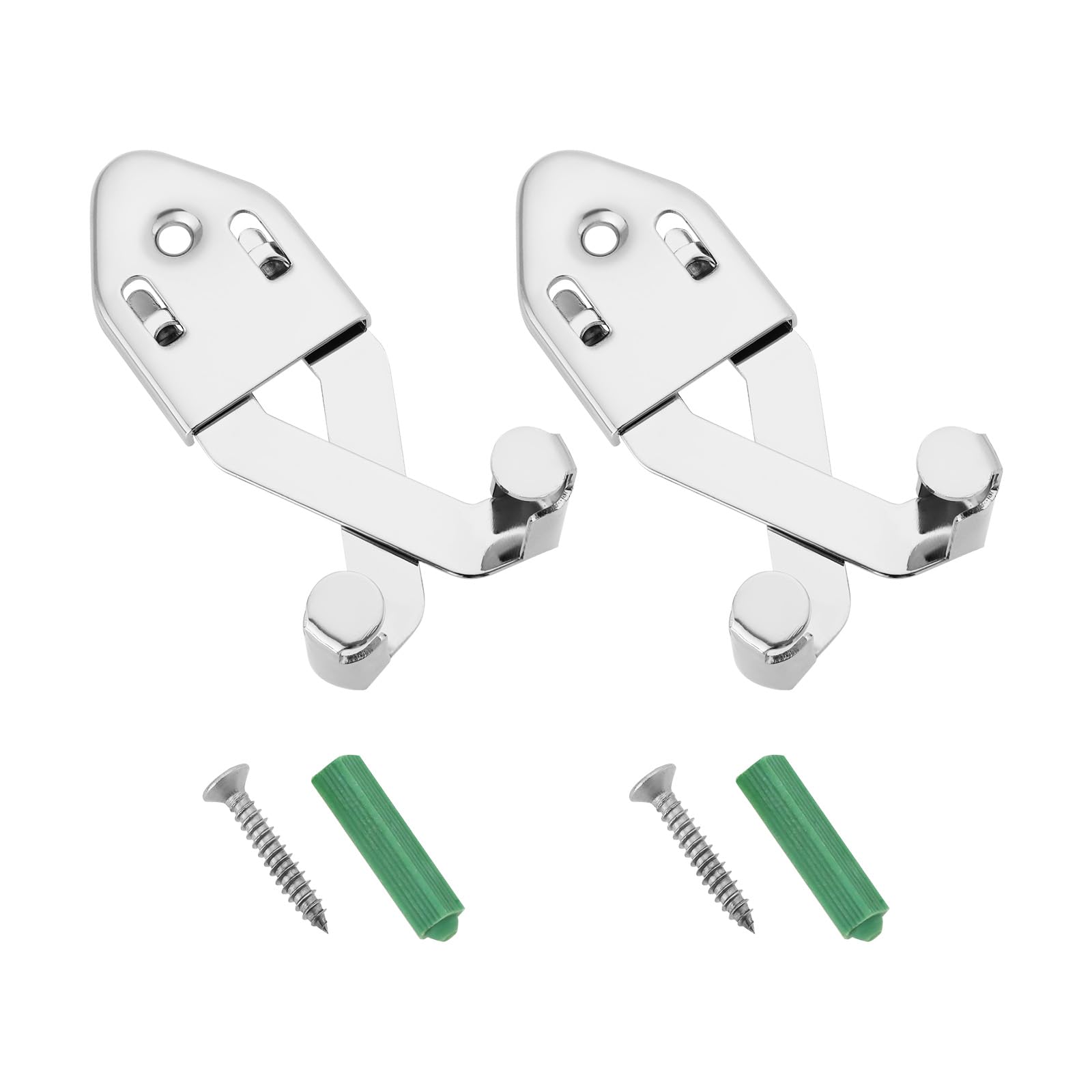 The Lord of the Tools 2pcs Metal Wall Mounted Adjustable Hook Universal Sword Rack Hook 7.7x3.5cm Adjustable 8.5cm Suitable for Multi Purpose Hooks in Swords Bathrooms Silver