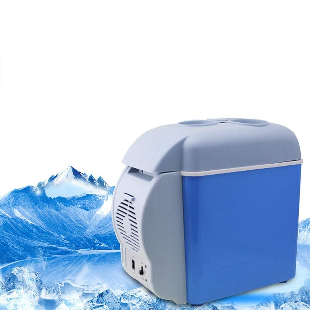 QQLK Mini Fridge Cooler & Warmer - Car Refrigerator 7.5L Capacity Compact, Portable, Blue