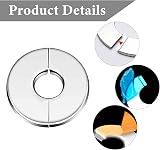 suyli 6x Stainless Steel Pipe Covers 28mm Split Flange Rosette Collars Chrome view 3