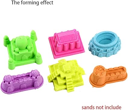 Lot De 6 Moules Pour Chateau De Sable Pour Jouer Jeu Educatif Amazon Fr Bebes Puericulture