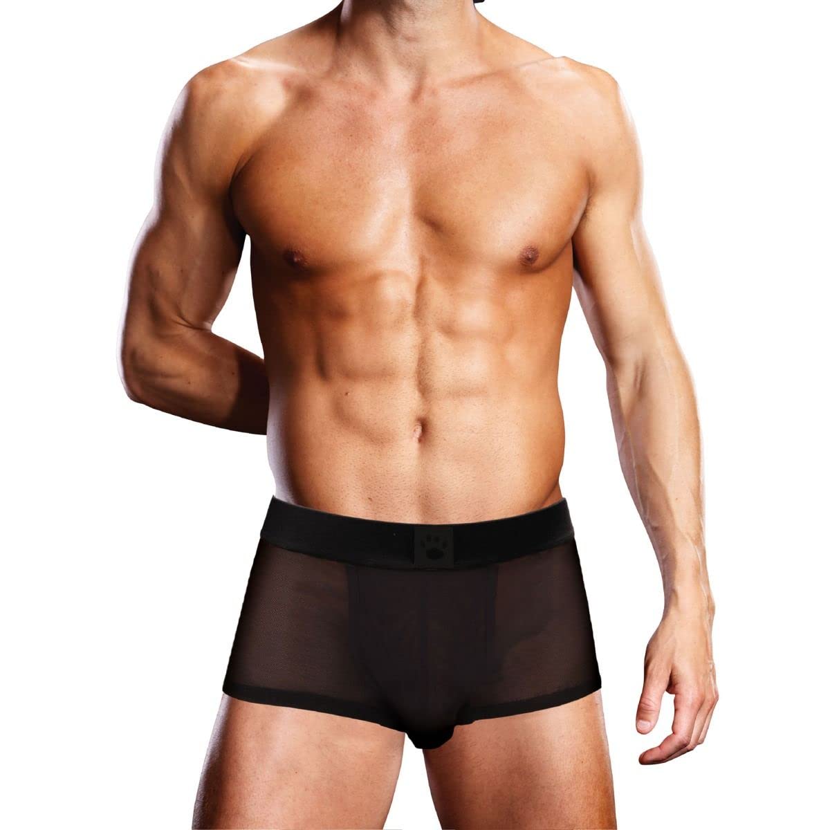 Prowler Mesh Trunk/Boxers XSmall - Classic Paw Logo - UK SIZE 26"-30" - Petite Mesh Trunk with Logo Black