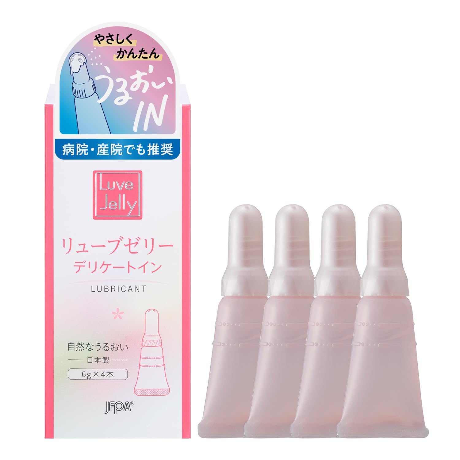 ジェクス【潤滑ゼリー売上No1ブランド】リューブゼリー デリケートイン6g× 4本入り 潤滑ゼリー 女性用潤滑剤 自然なうるおい 菌検査合格品商品画像