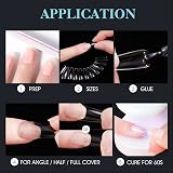 gelike ec Gel Nail Tips Kit 552pcs 11 Sizes Soft Gel Soak Off Clear view 4
