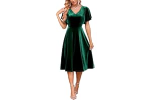 Bridesmay Women's Formal Cocktail Wedding Guest Dress for Women 2025 Short Sleeve Fit and Flare Tea Party Dresses