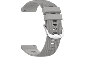 Vakerga Replacement Strap for Garmin Forerunner 265S / Forerunner 255S / Venu 2S / vivomove 3S/ Vivoactive 4S Watch Bands 18mm Silicone Wrist Band for Men Women
