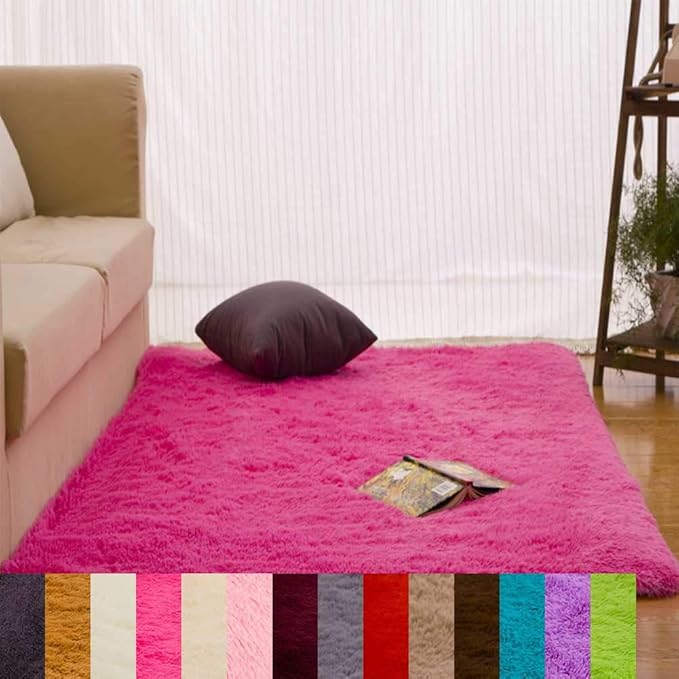 YLROMN Thick Area Rugs,Luxurious Soft 5cm Dense Pile Rug,Plush Rugs