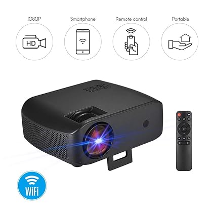 Leslaur - Proyector LED portátil para cine en casa (50.000 horas ...