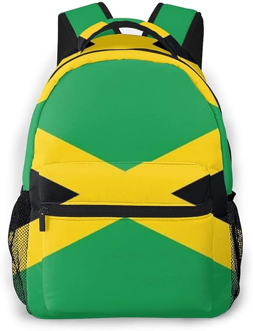 Unisex Casual Backpack For School & Travel, Jamaican Flag