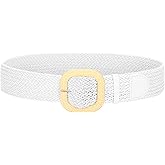 SUOSDEY Women Wide Braided Belt Rattan Waist Belt for Dress Pants Fashion Boho Belt