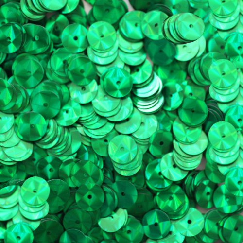 8mm Flat Round SEQUIN PAILLETTES ~ GREEN PRISM MULTI Reflective METALLIC ~ Loose sequins for embroidery, bridal, applique, arts, crafts, and embellishment. Made in USA.