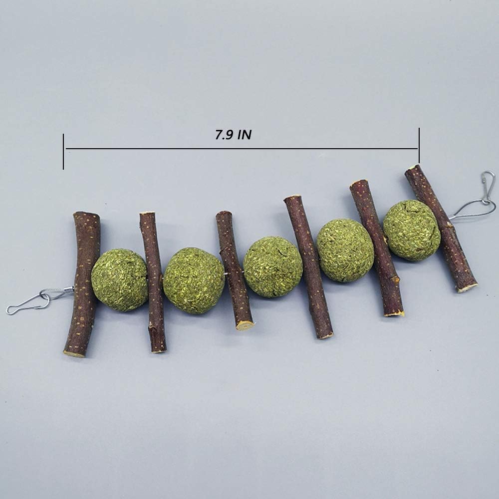 Bunny Chew Toys for Teeth PeSandy Natural Pet Chew Toy Hand Made Timothy Hay Cakes for Chinchilla Guinea Pig Hamsters Holland Lop Prairie Dogs Squirrels Gerbils Rabbit Chewing & Molar Teeth - Image 4