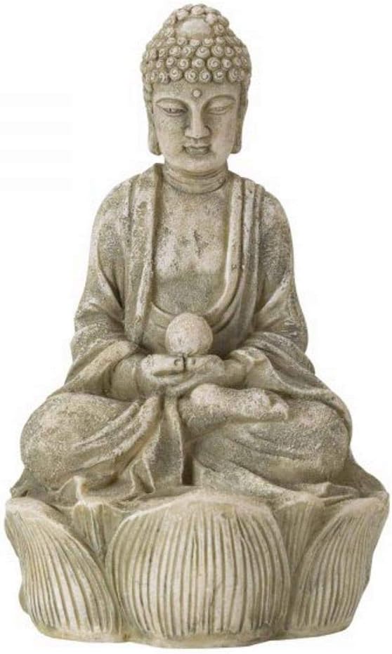 Smart Garden Solar Powered Illuminated Buddha Sandstone or Bronze