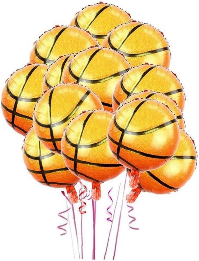 Bongles 10pcs Basketball Balloons Party Supplies for Birthday World Game Sports Party Decoration