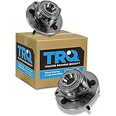 TRQ Front Left and Right Wheel Bearing and Hub Assembly Set 2 Piece Compatible with 2005-2010 Dodge Dakota with 2 Wheel ABS Brakes 2006-2008 Mitsubishi Raider with 2 Wheel ABS Brakes 2009 Raider