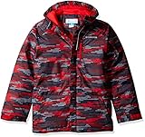Columbia Big Boys' Lightning Lift Jacket, Mountain Red Dot Print, Small