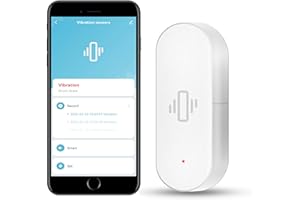 GAODUCASH WiFi Vibration Sensor: Smart Door Window Sensor with App Alerts, Wireless Glass Break Detector, Adjustable Sensitivity, Compatible with Alexa Google Home (1Pack)