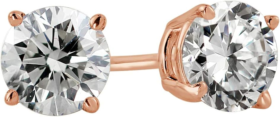 Amazon Com 1 Carat Igi Certified Diamond Stud Earrings In 14k