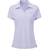 MoFiz Women's Golf Polo Shirts UPF50+ Short Sleeve Tennis Shirt Lightweight Collared Athletic Workout Tops
