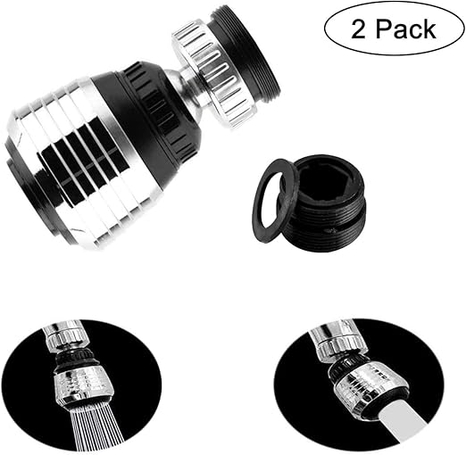 2pcs 360 Degree Swivel Kitchen Sink Faucet Aerator Water Saving