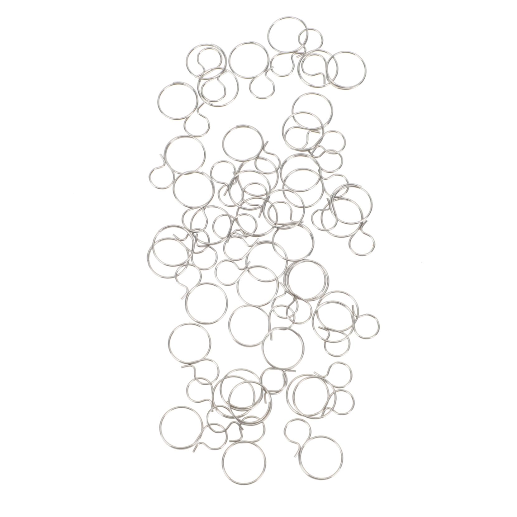 Milisten 40pcs Chandelier Connection Rings Split Rings for Pendant Lighting DIY Curtain Drops and Lamp Accessories Sturdy Rust-Resistant for Use