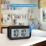 Hiseeyo Upgraded Digital Alarm Clock 4.3" LED Display Temperature Large Numbers view 4