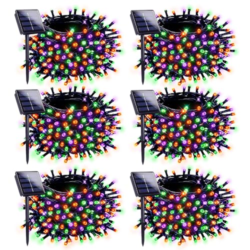 Solar Halloween Lights String 600 LED Orange
