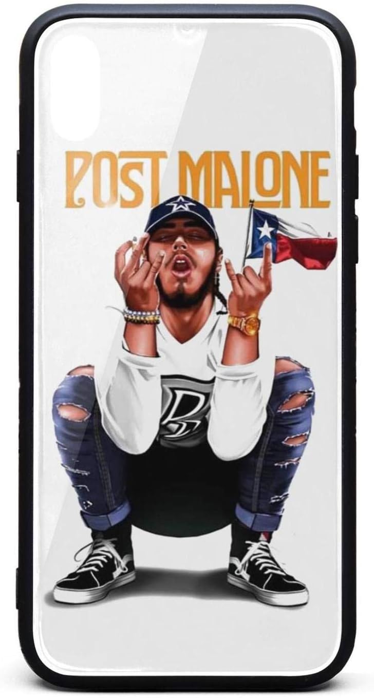Music Album Cover Series Bumper Cover for Apple iPhone Xs MAX TPU Soft Rubber Case with Hard PC Back Shell Shock Absorption Slim