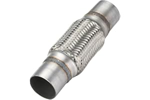 Autarboor Exhaust Flex Pipe, 2.25''x 6''Stainless Steel Heavy Duty Exhaust Flex Pipe, Double Braid Exhaust Flex Tube, Overall Length 10''