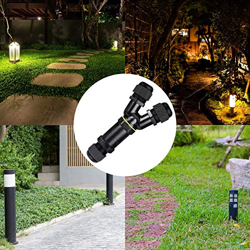 Kabelverbinder Wasserdicht IP68, DAMORON 3-polig Y-Abzweigdose für ø4-12 mm Kabeldurchmesser Verbindungsmuffe Erdkabel… – Bild 6