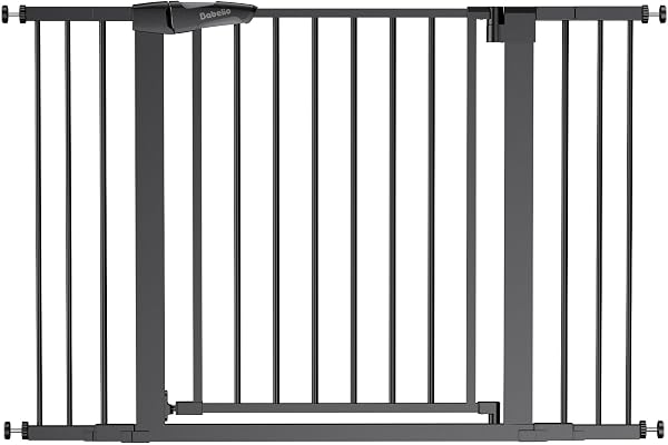 Babelio Metal Baby Gate, 29-48'' Auto Close Easy Install Pet Gate, Extra Wide Walk Thru Child Safety Gate, Pressure Mounted D