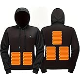 Earneo Unisex Heated Hoodie for Men Women Heated Sweatshirt Warm USB Electric Outdoor Winter Puffer Jacket with No Battery